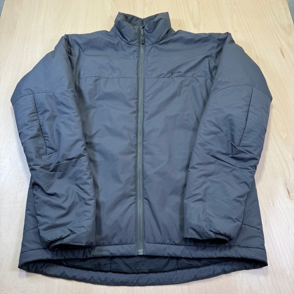 Patagonia Micro Puff Jacket Primaloft Insulated Full Zip Up Men's‎ Medium Gray